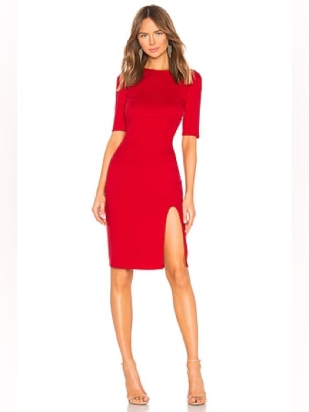 BAILEY/44 Vive La Difference Ponte Dress in Bright Red